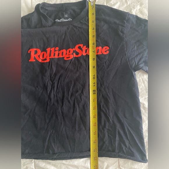 Rolling stone cropped T-shirt black and red - Picture 2 of 5